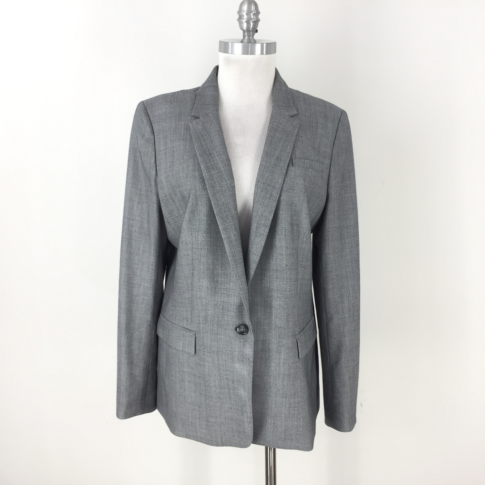 Banana Republic 14 Gray Wool Blazer light weight - Picture 2 of 6